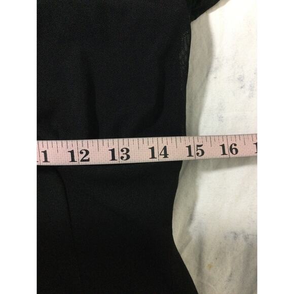 LULU'S SZ L Stunning Essence Black Mesh One-Shoulder Mermaid Maxi Dress B56 - Picture 7 of 9